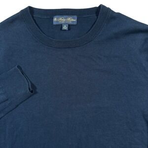 Brooks Brothers Sweater Men's XL Navy 100% Supima Cotton Crewneck Pullover